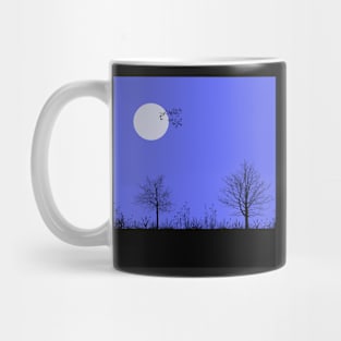 Paisaje nocturno en azul Mug